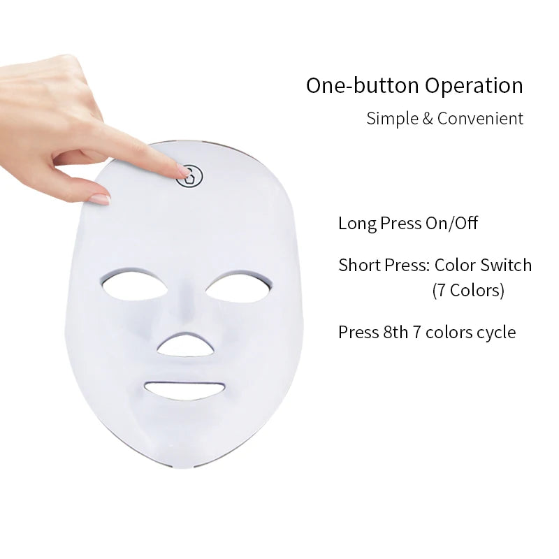 Rechargeable 7-Color LED Face Mask