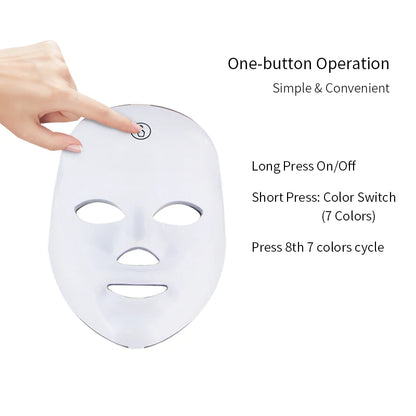 Rechargeable 7-Color LED Face Mask